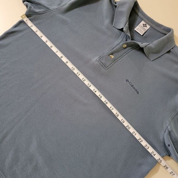 Columbia Men's Short Sleeve Blue Polo Shirt - Picture 4 of 13